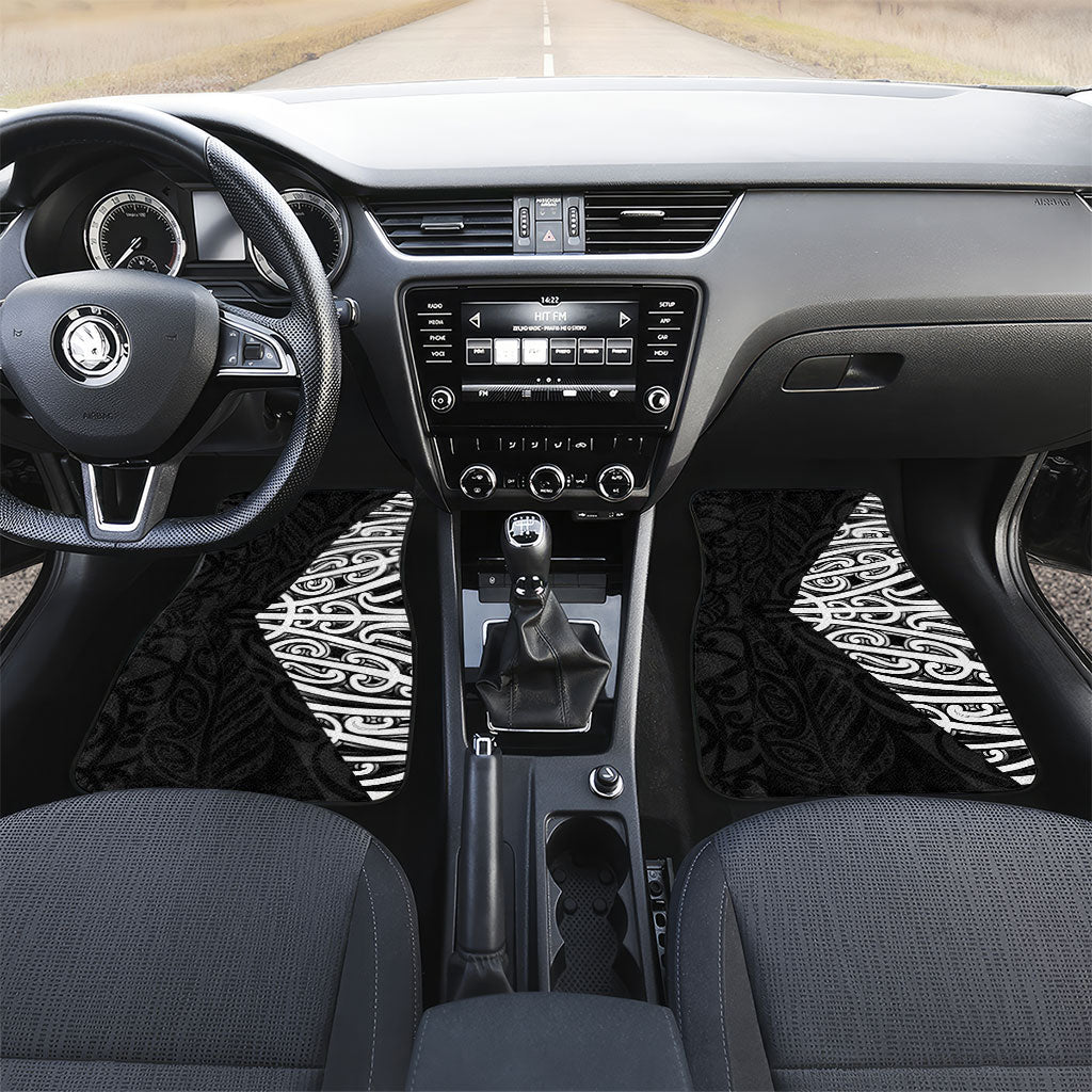 Black New Zealand Puhoro Maori Tattoo Car Mats