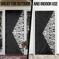 Black New Zealand Puhoro Maori Tattoo Door Cover