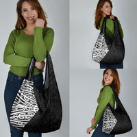 Black New Zealand Puhoro Maori Tattoo Grocery Bag