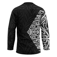 Black New Zealand Puhoro Maori Tattoo Hockey Jersey