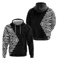 Black New Zealand Puhoro Maori Tattoo Hoodie