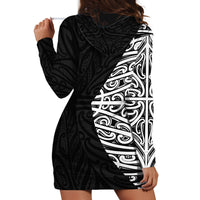 Black New Zealand Puhoro Maori Tattoo Hoodie Dress