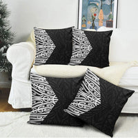 Black New Zealand Puhoro Maori Tattoo Pillow Cover