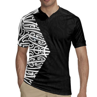 Black New Zealand Puhoro Maori Tattoo Rugby Jersey