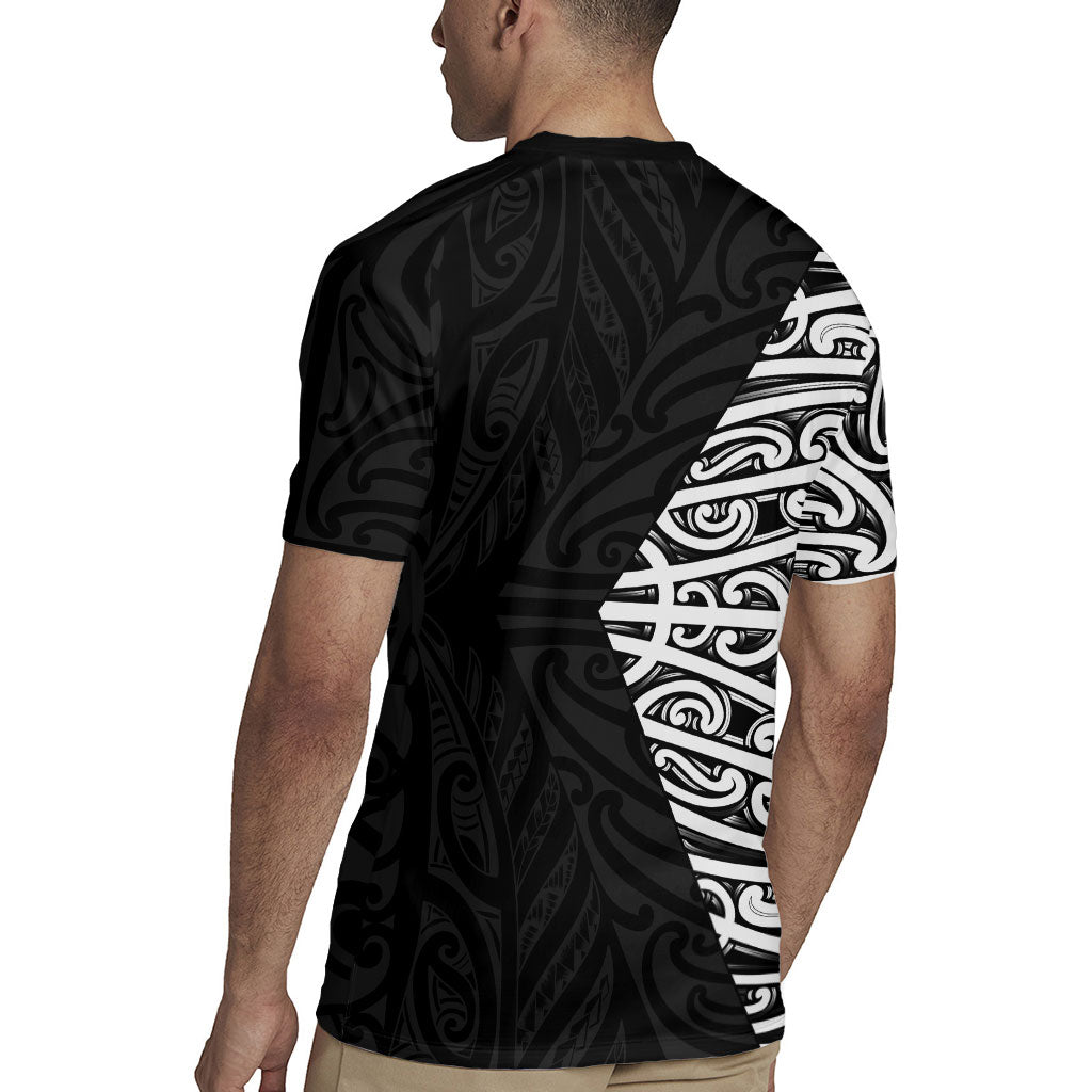 Black New Zealand Puhoro Maori Tattoo Rugby Jersey