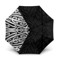 Black New Zealand Puhoro Maori Tattoo Umbrella