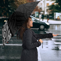 Black New Zealand Puhoro Maori Tattoo Umbrella
