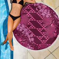 Pink Aloha Hawaii Beach Blanket Hawaiian Kakau Ohia Lehua Lei - Polynesian Pride