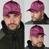 Pink Aloha Hawaii Classic Cap Hawaiian Kakau Ohia Lehua Lei - Polynesian Pride