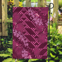 Pink Aloha Hawaii Garden Flag Hawaiian Kakau Ohia Lehua Lei - Polynesian Pride