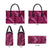 Pink Aloha Hawaii Leather Bag Hawaiian Kakau Ohia Lehua Lei - Polynesian Pride