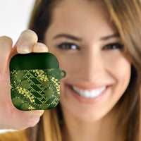 Green Aloha Hawaii AirPods Case Hawaiian Kakau Ohia Lehua Lei - Polynesian Pride