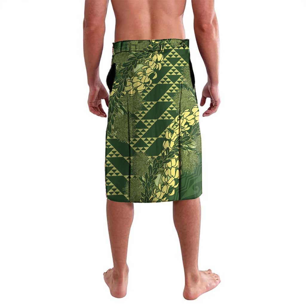 Green Aloha Hawaii Lavalava Hawaiian Kakau Ohia Lehua Lei - Polynesian Pride