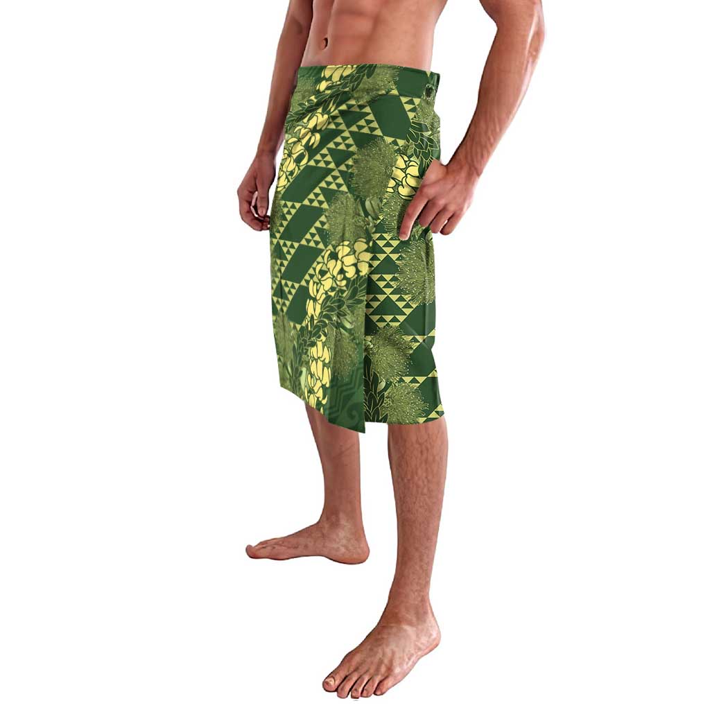 Green Aloha Hawaii Lavalava Hawaiian Kakau Ohia Lehua Lei - Polynesian Pride
