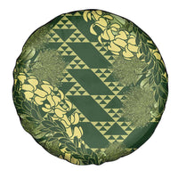 Green Aloha Hawaii Spare Tire Cover Hawaiian Kakau Ohia Lehua Lei - Polynesian Pride
