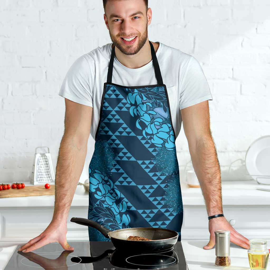 Naval Night Aloha Hawaii Apron Hawaiian Kakau Ohia Lehua Lei - Polynesian Pride