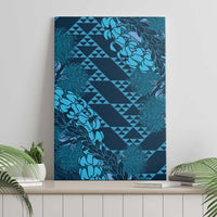 Naval Night Aloha Hawaii Canvas Wall Art Hawaiian Kakau Ohia Lehua Lei - Polynesian Pride