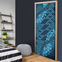 Naval Night Aloha Hawaii Door Cover Hawaiian Kakau Ohia Lehua Lei - Polynesian Pride