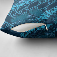 Naval Night Aloha Hawaii Pillow Cover Hawaiian Kakau Ohia Lehua Lei - Polynesian Pride