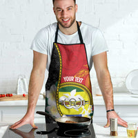 Personalised PNG Morobe Provins Apron Papua New Guinea Plumeria Melanesian Pattern - Polynesian Pride