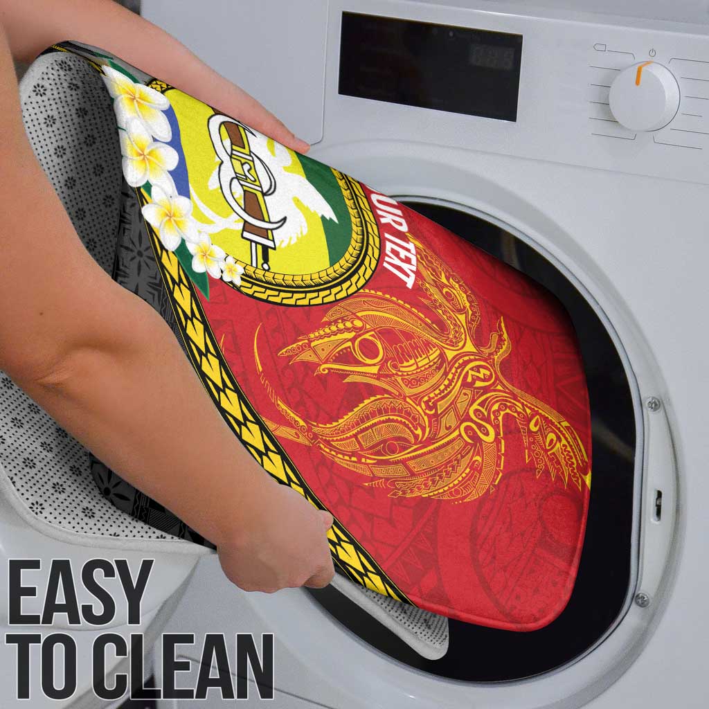 Personalised PNG Morobe Provins Bathroom Set Papua New Guinea Plumeria Melanesian Pattern - Polynesian Pride