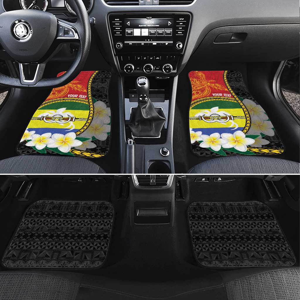 Personalised PNG Morobe Provins Car Mats Papua New Guinea Plumeria Melanesian Pattern - Polynesian Pride