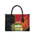 Personalised PNG Morobe Provins Leather Bag Papua New Guinea Plumeria Melanesian Pattern - Polynesian Pride