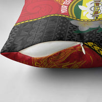 Personalised PNG Morobe Provins Pillow Cover Papua New Guinea Plumeria Melanesian Pattern - Polynesian Pride