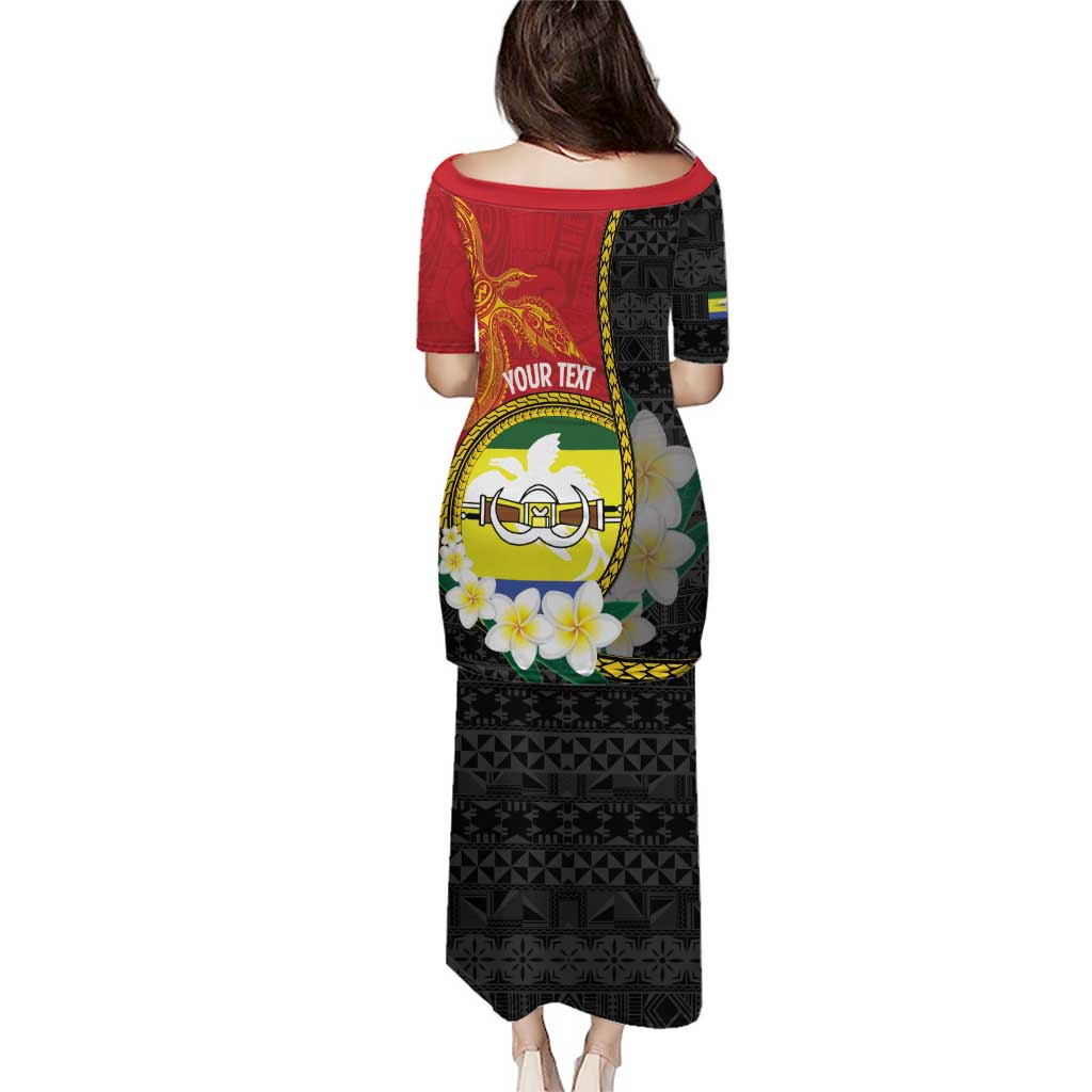 Personalised PNG Morobe Provins Puletasi Papua New Guinea Plumeria Melanesian Pattern - Polynesian Pride