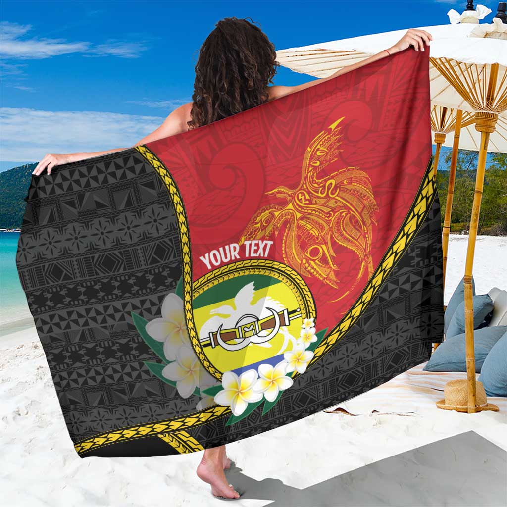 Personalised PNG Morobe Provins Sarong Papua New Guinea Plumeria Melanesian Pattern - Polynesian Pride