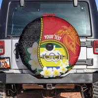 Personalised PNG Morobe Provins Spare Tire Cover Papua New Guinea Plumeria Melanesian Pattern - Polynesian Pride