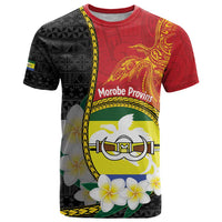 Personalised PNG Morobe Provins T Shirt Papua New Guinea Plumeria Melanesian Pattern - Polynesian Pride
