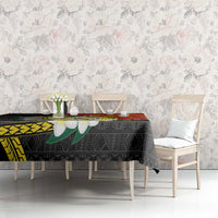 Personalised PNG Morobe Provins Tablecloth Papua New Guinea Plumeria Melanesian Pattern - Polynesian Pride