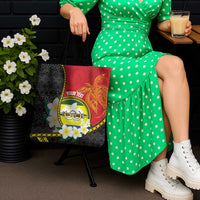 Personalised PNG Morobe Provins Tote Bag Papua New Guinea Plumeria Melanesian Pattern - Polynesian Pride