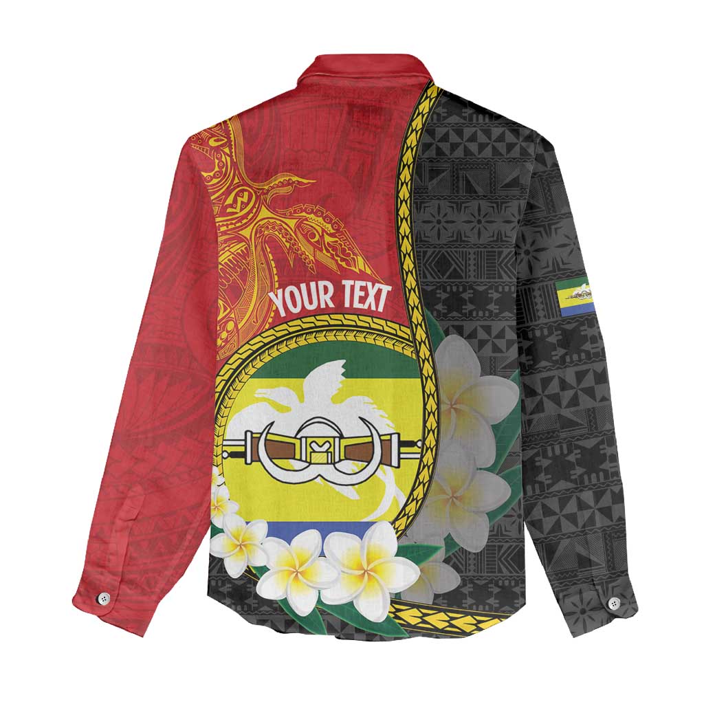 Personalised PNG Morobe Provins Women Casual Shirt Papua New Guinea Plumeria Melanesian Pattern - Polynesian Pride