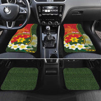 Personalised PNG Isten Hailans Provins Car Mats Papua New Guinea Plumeria Melanesian Pattern - Polynesian Pride