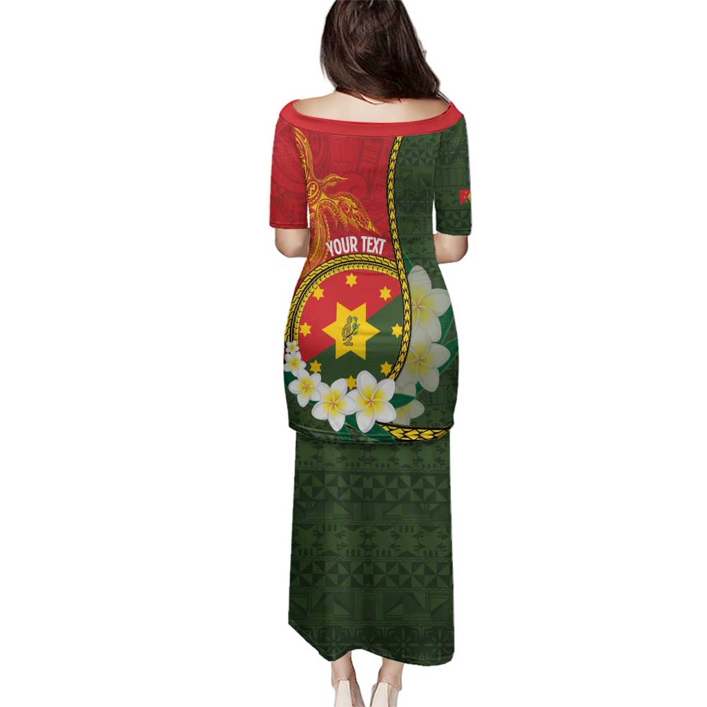 Personalised PNG Isten Hailans Provins Family Matching Puletasi and Hawaiian Shirt Papua New Guinea Plumeria Melanesian Pattern - Polynesian Pride