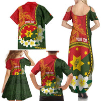 Personalised PNG Isten Hailans Provins Family Matching Summer Maxi Dress and Hawaiian Shirt Papua New Guinea Plumeria Melanesian Pattern LT14 - Polynesian Pride