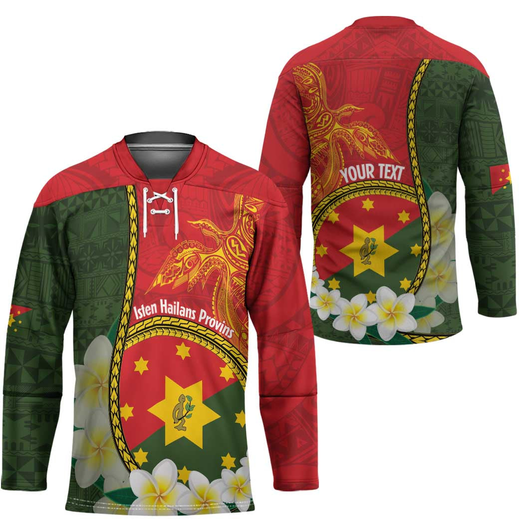 Personalised PNG Isten Hailans Provins Hockey Jersey Papua New Guinea Plumeria Melanesian Pattern LT14 - Polynesian Pride