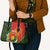 Personalised PNG Isten Hailans Provins Leather Bag Papua New Guinea Plumeria Melanesian Pattern - Polynesian Pride
