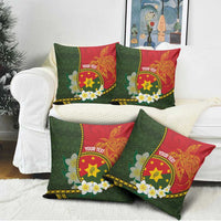 Personalised PNG Isten Hailans Provins Pillow Cover Papua New Guinea Plumeria Melanesian Pattern - Polynesian Pride