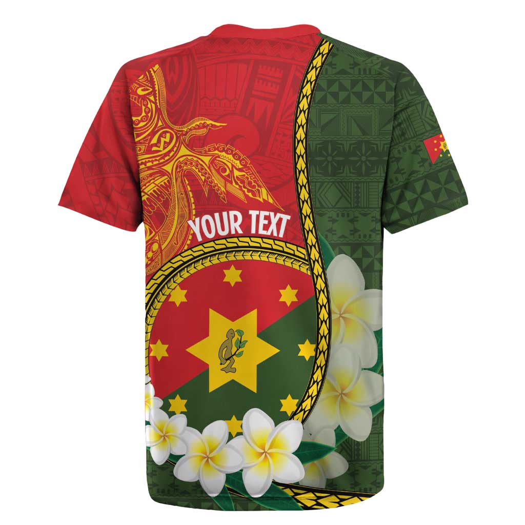 Personalised PNG Isten Hailans Provins Rugby Jersey Papua New Guinea Plumeria Melanesian Pattern - Polynesian Pride