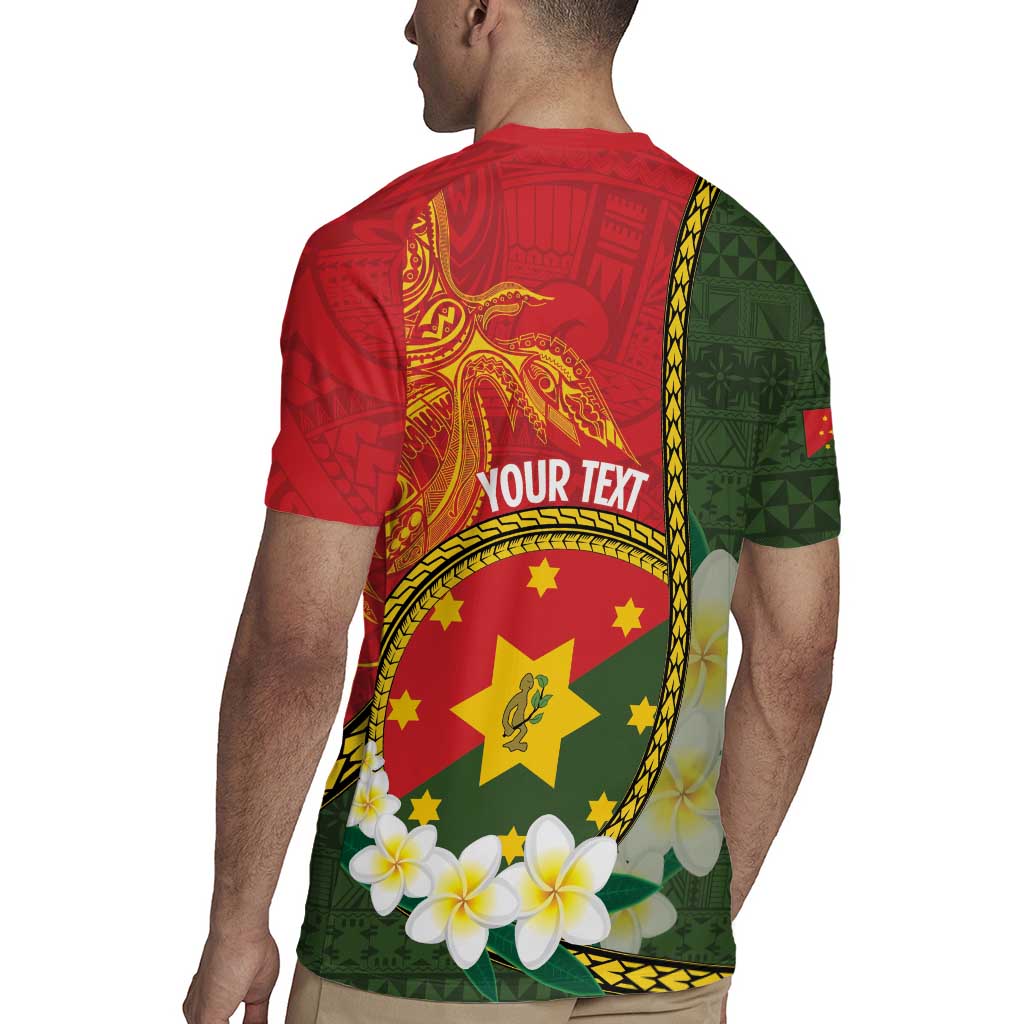 Personalised PNG Isten Hailans Provins Rugby Jersey Papua New Guinea Plumeria Melanesian Pattern - Polynesian Pride