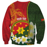 Personalised PNG Isten Hailans Provins Sweatshirt Papua New Guinea Plumeria Melanesian Pattern - Polynesian Pride