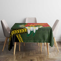 Personalised PNG Isten Hailans Provins Tablecloth Papua New Guinea Plumeria Melanesian Pattern - Polynesian Pride