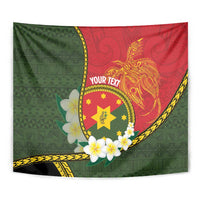Personalised PNG Isten Hailans Provins Tapestry Papua New Guinea Plumeria Melanesian Pattern - Polynesian Pride