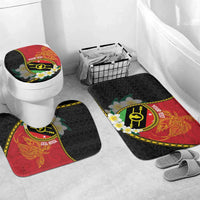 Personalised PNG Sauten Hailans Bathroom Set Papua New Guinea Plumeria Melanesian Pattern - Polynesian Pride