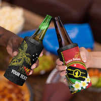 Personalised PNG Sauten Hailans 4 in 1 Can Cooler Tumbler Papua New Guinea Plumeria Melanesian Pattern - Polynesian Pride