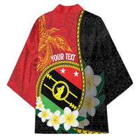 Personalised PNG Sauten Hailans Kimono Papua New Guinea Plumeria Melanesian Pattern - Polynesian Pride