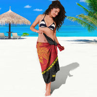 Personalised PNG Sauten Hailans Sarong Papua New Guinea Plumeria Melanesian Pattern - Polynesian Pride